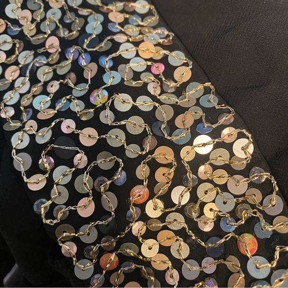 Julie Brown NYC One Shoulder Cocktail Dress 5304 Evan Rich Black NEW WITH TAGS L - Picture 7 of 7